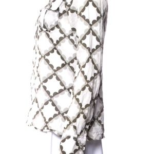 Tory Burch 1/2 way button up shirt  size 6